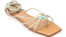 Sandale ALDO albe, NIRENA 121, din piele ecologica