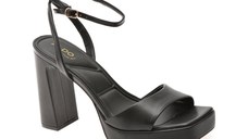 Sandale ALDO negre, LOTHON 001, din piele ecologica
