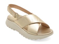 Sandale CLARKS aurii, DASH LITE WISH, din piele naturala - 1