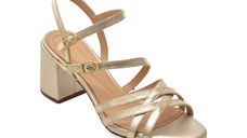 Sandale CLARKS aurii, EZORIA STRAP, din piele naturala