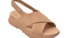 Sandale CLARKS bej, DASH LITE WISH, din piele intoarsa