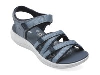 Sandale CLARKS bleumarin, MIRA MADI, din material textil - 1