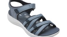 Sandale CLARKS bleumarin, MIRA MADI, din material textil