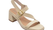 Sandale CLARKS JAYLAN SOL albe din piele naturala pentru vara