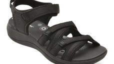 Sandale CLARKS negre, MIRA MADI, din material textil