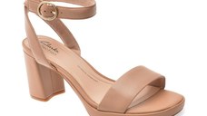 Sandale CLARKS nude, AMBYR LYN BAY, din piele naturala