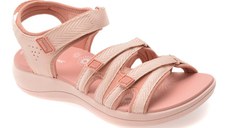 Sandale CLARKS roz, MIRA MADI, din material textil