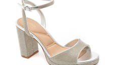 Sandale elegante ALDO argintii, ALLURING 040, din material textil
