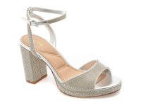 Sandale elegante ALDO argintii, ALLURING 040, din material textil - 1