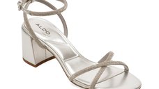 Sandale elegante ALDO argintii, BOUCLIETTE 040, din piele ecologica