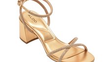 Sandale elegante ALDO aurii, BOUCLIETTE 711, din piele ecologica
