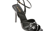 Sandale elegante ALDO negre, METEORA 001, din piele ecologica lacuita