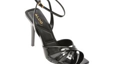 Sandale elegante ALDO negre, METEORA 001, din piele ecologica lacuita