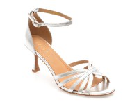 Sandale elegante EPICA argintii, 4H950, din piele naturala - 1