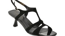Sandale elegante EPICA negre, 3269, din piele intoarsa