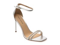 Sandale elegante EPICA PREMIUM argintii, 20136, din piele naturala - 1