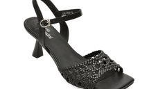 Sandale elegante FLAVIA PASSINI negre, A340, din piele ecologica