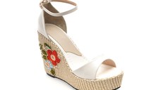 Sandale elegante GRYXX albe, 20927, din piele ecologica