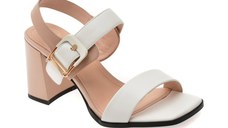 Sandale EPICA albe, H890, din piele naturala Sandale EPICA albe, H890, din piele naturala