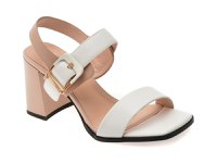 Sandale EPICA albe, H890, din piele naturala - 1
