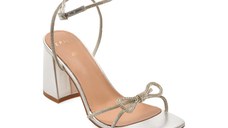 Sandale EPICA argintii, 9145, din material textil