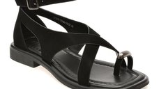 Sandale EPICA negre 1258589 din piele intoarsa pentru vara