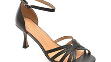 Sandale EPICA negre, 4H950, din piele naturala