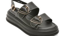 Sandale EPICA negre, L202, din piele naturala