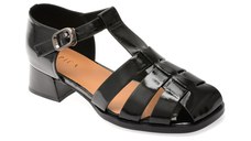 Sandale EPICA negri, 1131G11, din piele naturala lacuita