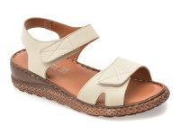 Sandale EVIDA albe, EV2879, din piele naturala - 1