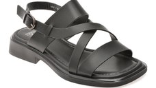 Sandale FLAVIA PASSINI negre, 6A038, din piele naturala