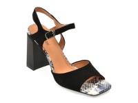 Sandale FLAVIA PASSINI negre, A44, din piele intoarsa - 1