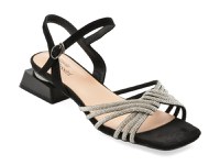 Sandale FLAVIA PASSINI negre, V1575, din piele intoarsa - 1