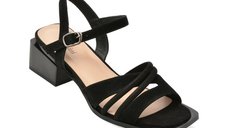 Sandale FLAVIA PASSINI negre, V1578, din piele intoarsa