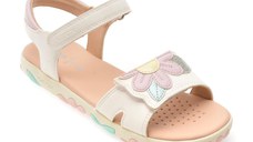 Sandale GEOX albe, J558ZB, din piele ecologica