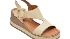 Sandale GOLD DEER bej, 22071, din piele naturala