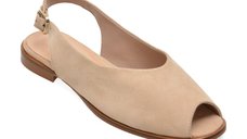 Sandale GOLD DEER bej, model 420928 din piele intoarsa premium