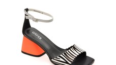 Sandale GRYXX alb-negru, 2909, din piele naturala