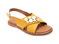 Sandale GRYXX galbene, 610003, din piele naturala - 1