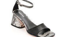 Sandale GRYXX negre, 2909, din piele naturala