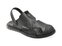 Sandale GRYXX negre, T6388, din piele naturala - 1
