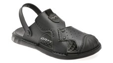 Sandale GRYXX negre, T6388, din piele naturala