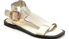 Sandale IMAGE albe, 4845592, din piele naturala