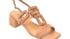 Sandale IMAGE bej, 4H1087, din piele intoarsa