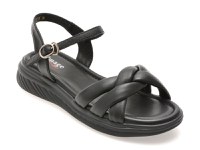 Sandale IMAGE negre, 57111, din piele naturala - 1