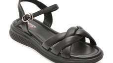 Sandale IMAGE negre, 57111, din piele naturala
