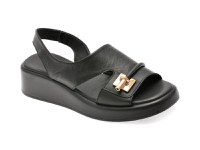 Sandale IMAGE negre, 901960, din piele naturala - 1
