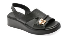 Sandale IMAGE negre, 901960, din piele naturala