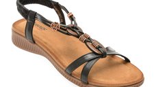 Sandale IMAGE negre, 921, din piele ecologica
