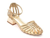 Sandale LAURA BIAGIOTTI aurii, 9031, din piele ecologica - 1